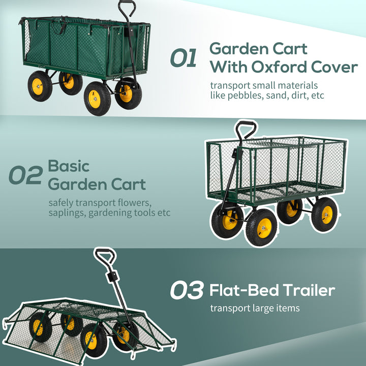 Heavy Duty Garden Trolley with 4 Wheels