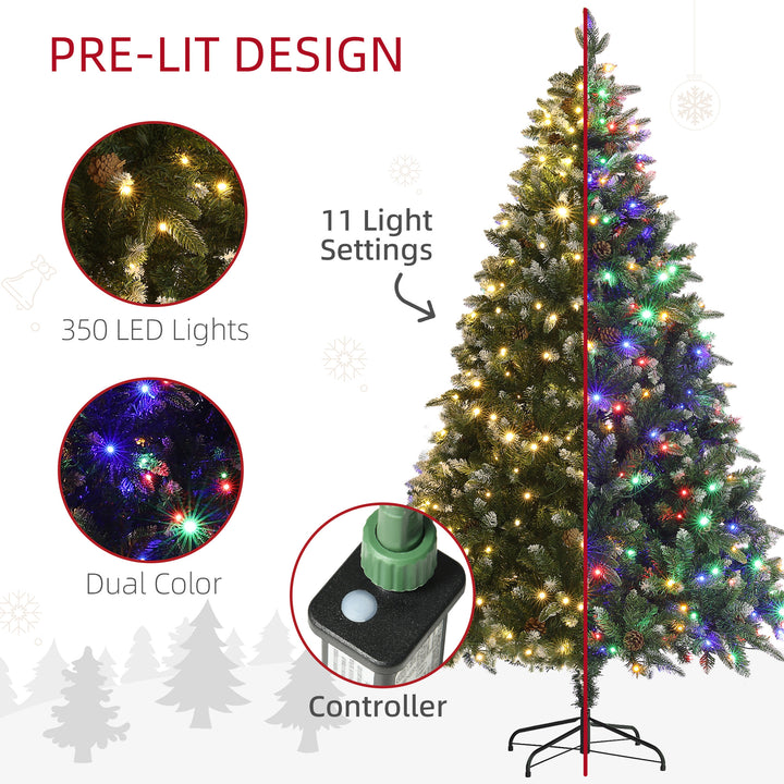 6ft Prelit Artificial Christmas Tree with Dual Colour LED Light and 1078 Tips