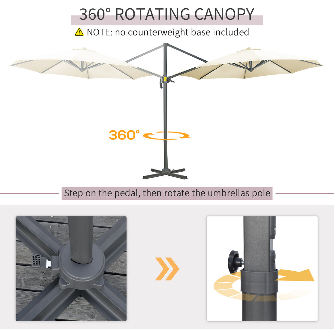 3 x 3(m) Cantilever Parasol with Cross Base