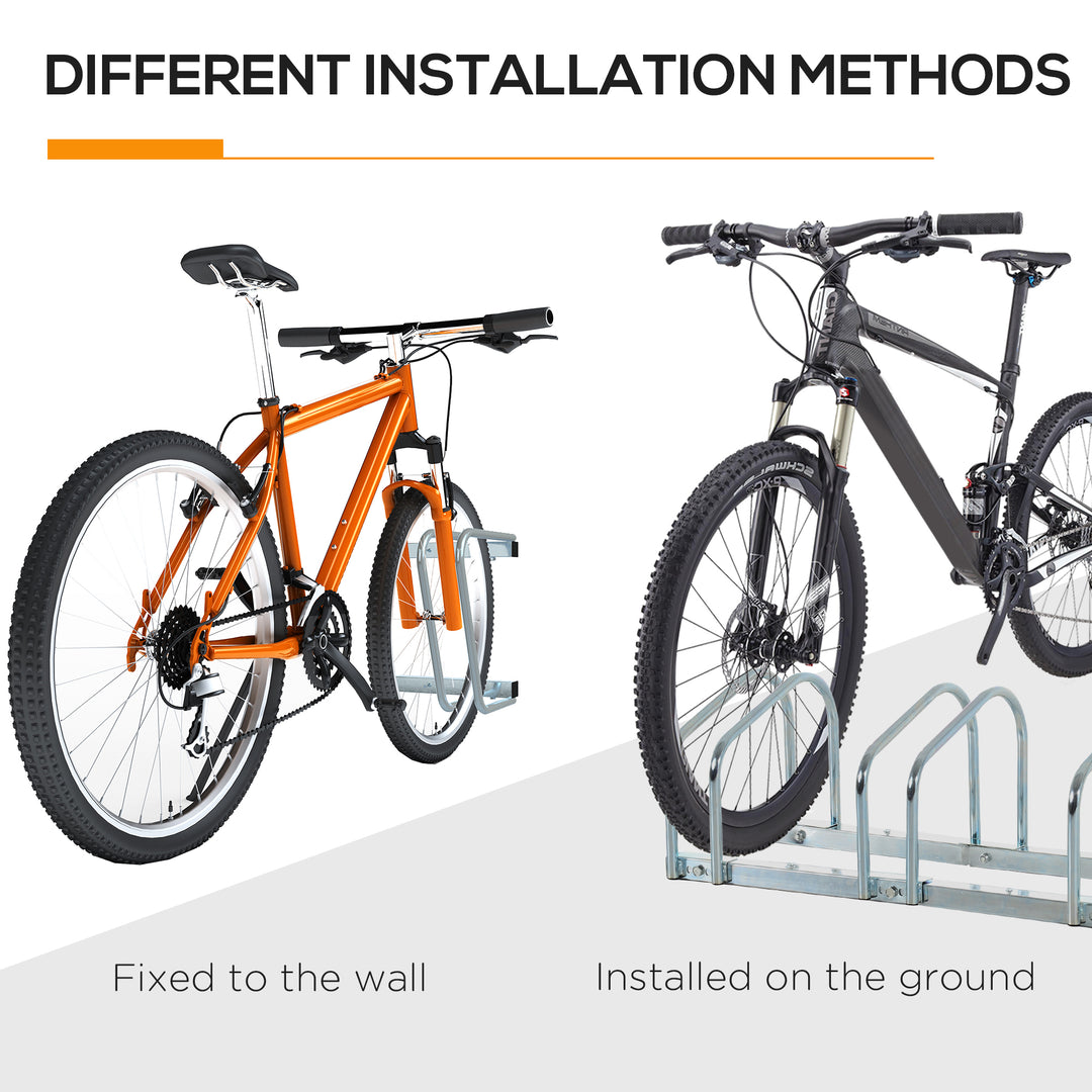 Bike Stand Parking Rack Floor or Wall Mount Bicycle Cycle Storage Locking Stand 179L x 33W x 27H (6 Racks