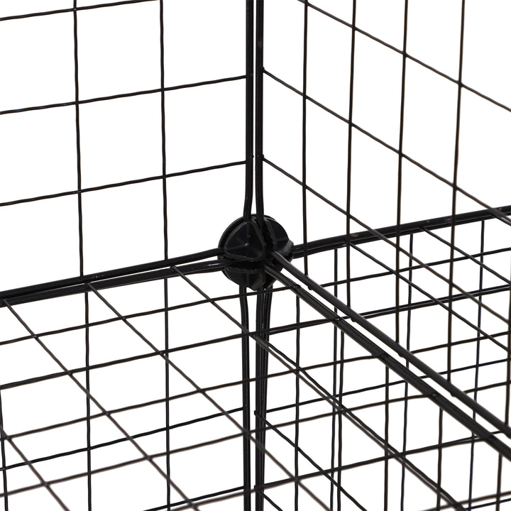 Interlocking 6 Cube Metal Wire Storage Rack