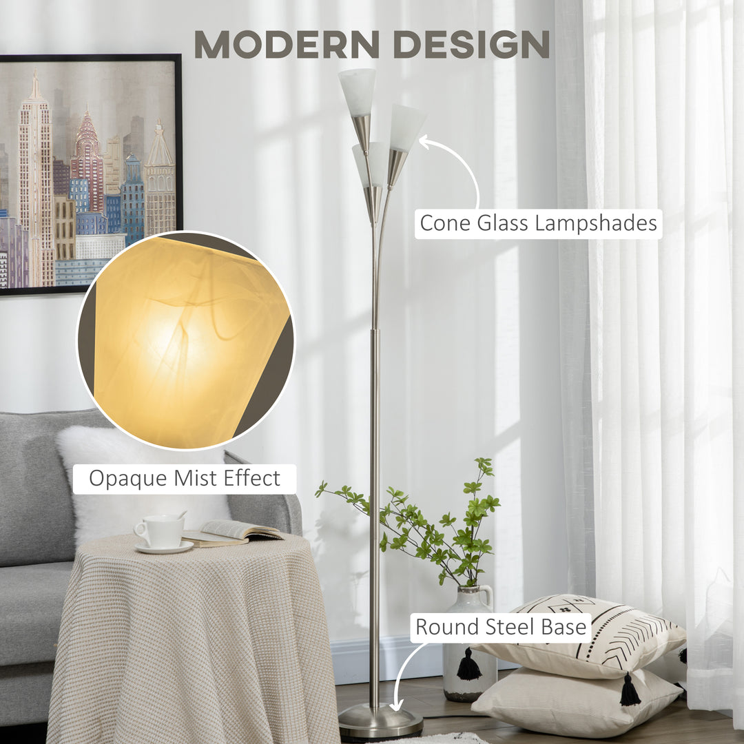 Modern Floor Lights with 3-Light Upright Design