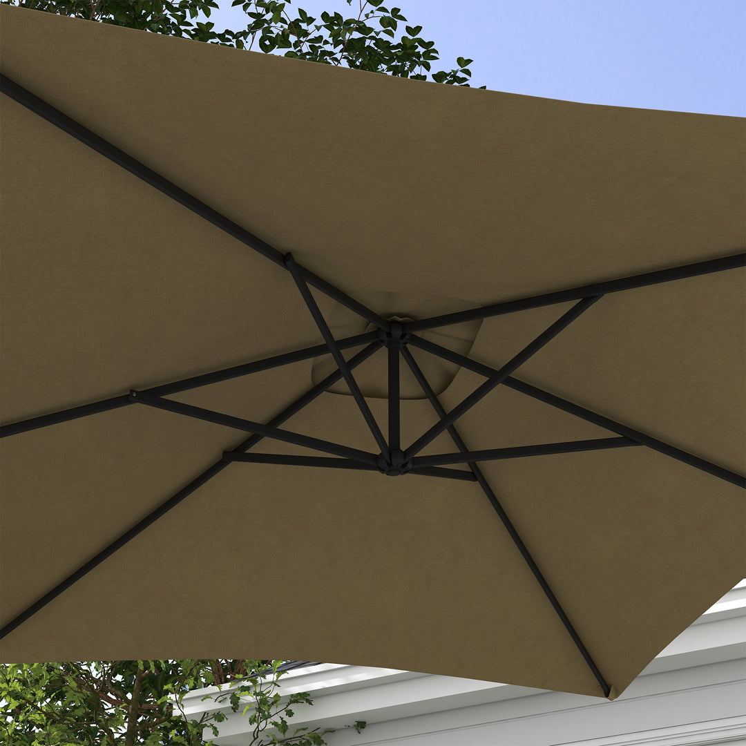 Waterproof Cantilever Parasol: Crank-Operated