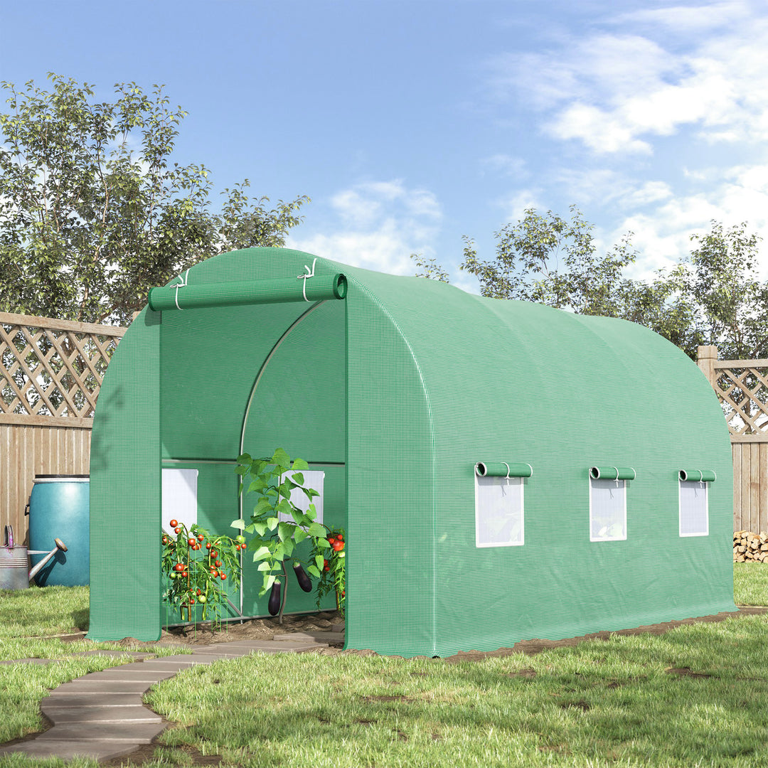 Walk-in Greenhouse: Tunnel Design with Door & Ventilation Window