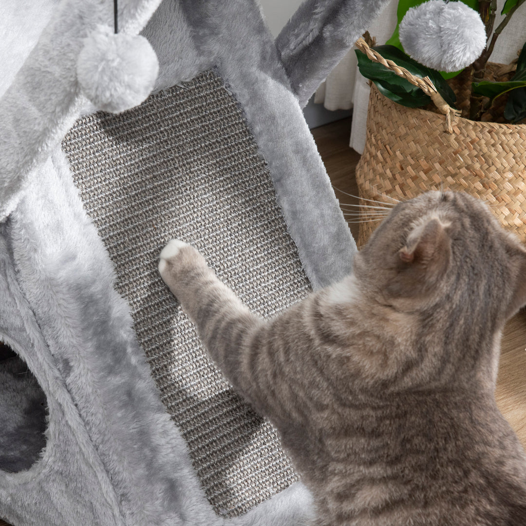 Compact Cat Activity Tree: 2-Level Kitten Centre with Scratching Post