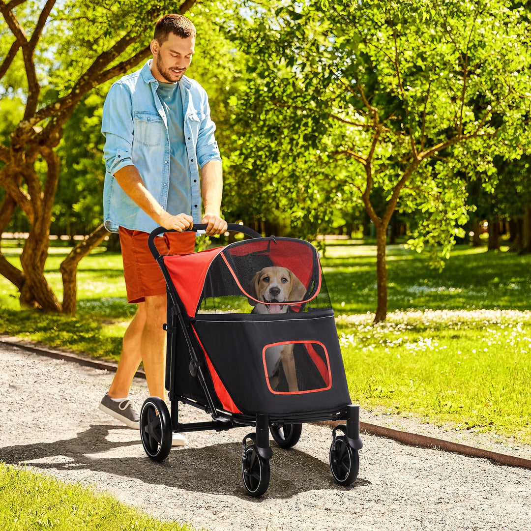 Pet Stroller with Universal Front Wheels