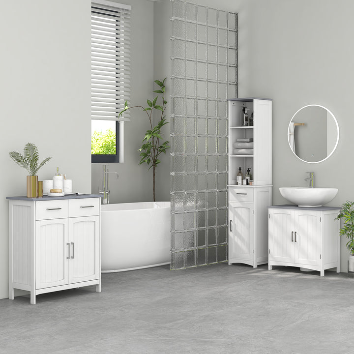 kleankin Bathroom Furniture Set with Adjustable Shelves