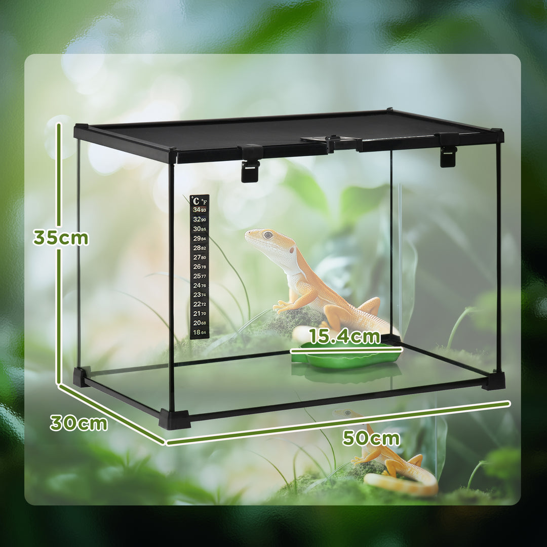 50 x 30 x 35 cm Reptile Glass Terrarium