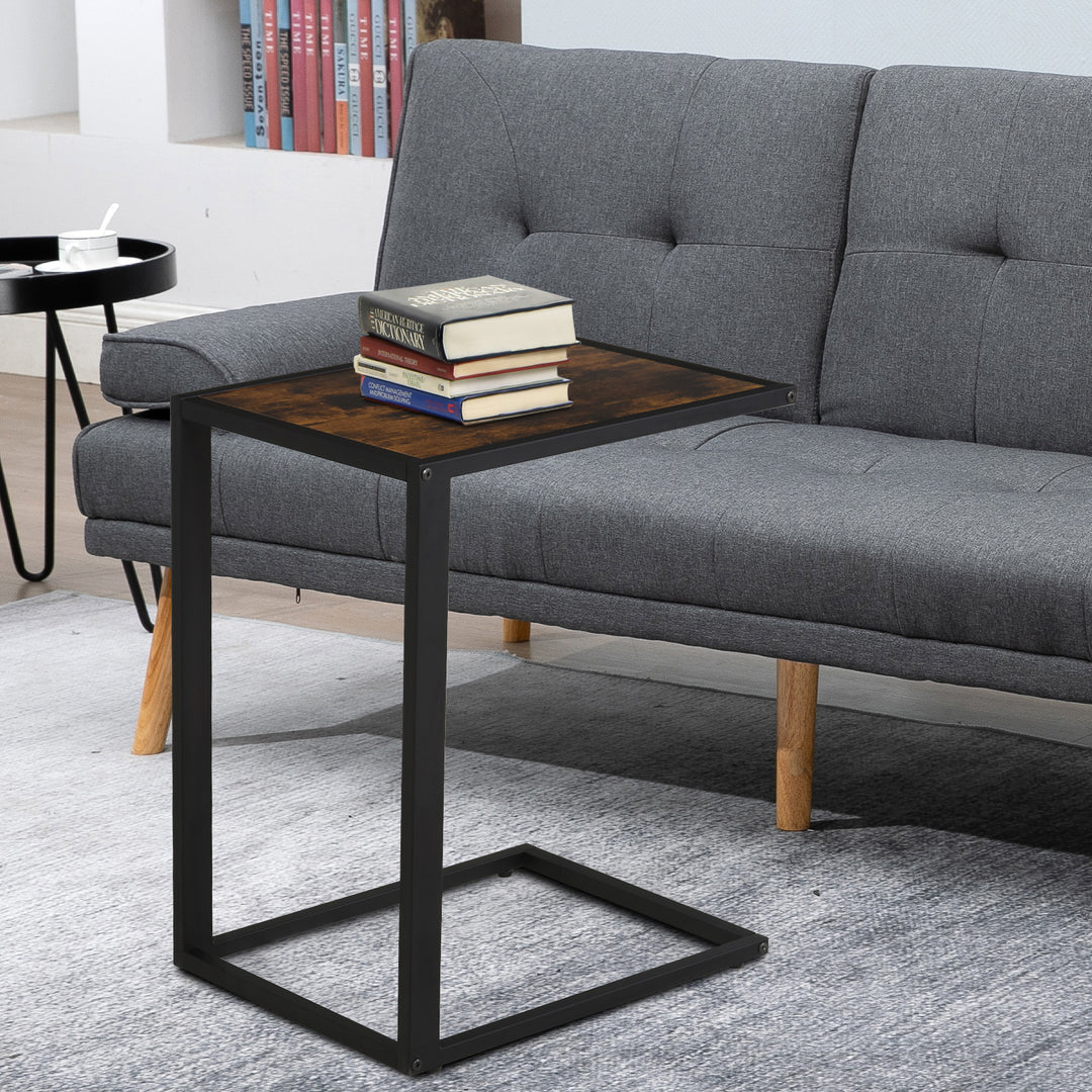 C-Shaped Sofa End Table