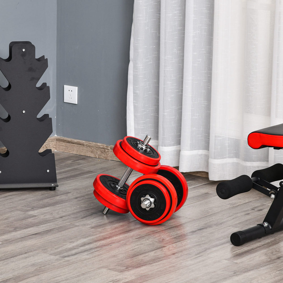 Adjustable Weights: 20KG Dumbbell & Barbell Set for Strength Training