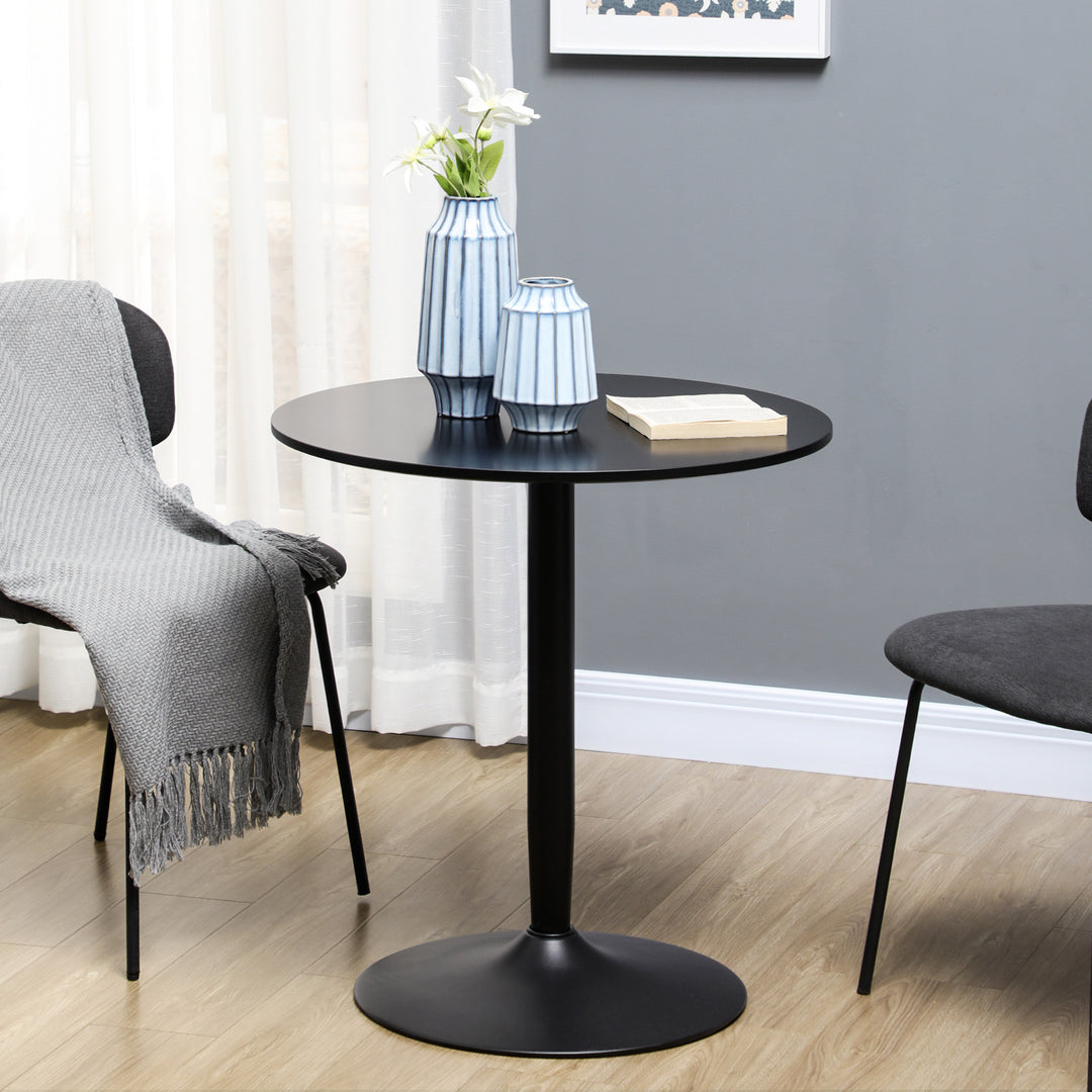 HOMCOM Round Dining Table with Steel Base