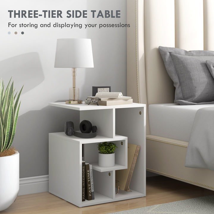 HOMCOM 3-Tier Nesting Tables with Open Shelves