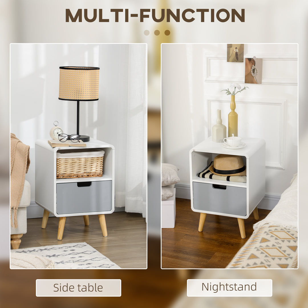 HOMCOM Bedside Table Set of 2