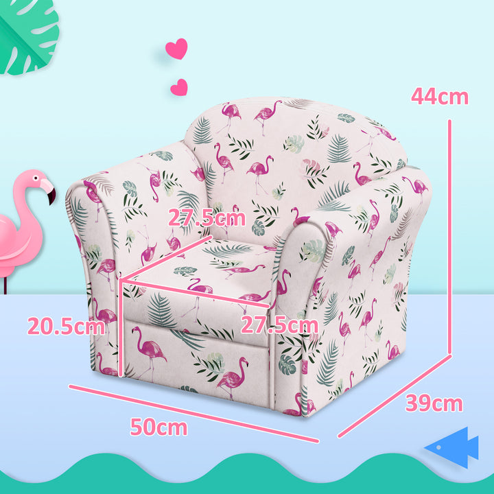 Kids Armchair with Flamingo Design