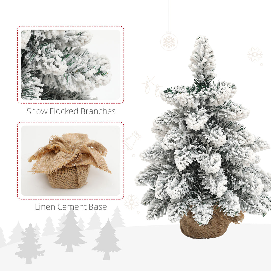 1.5ft Mini Artificial Christmas Trees with Lights Set of 2