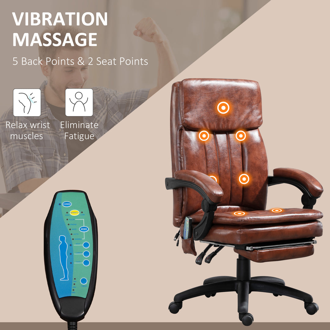 Vinsetto Gaming Chair, Massage, Brown