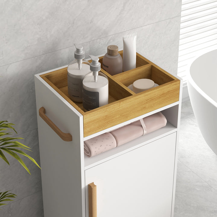 Kleankin Bathroom Cabinet with Wheels