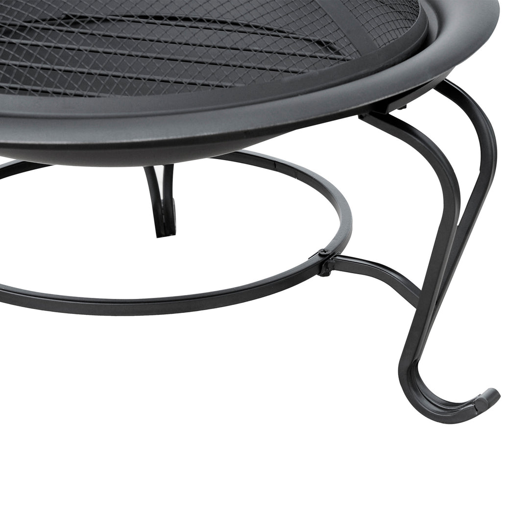 Patio Pyrotechnics: Stylish Fire Pit with Lid for Garden Entertaining