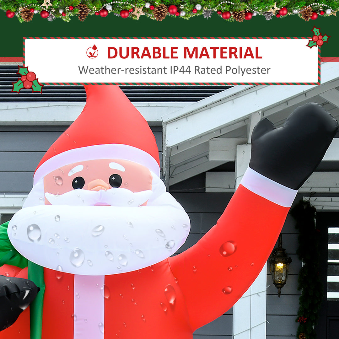 2.4m Christmas Inflatable Santa Holiday Yard Decoration with LED Lights