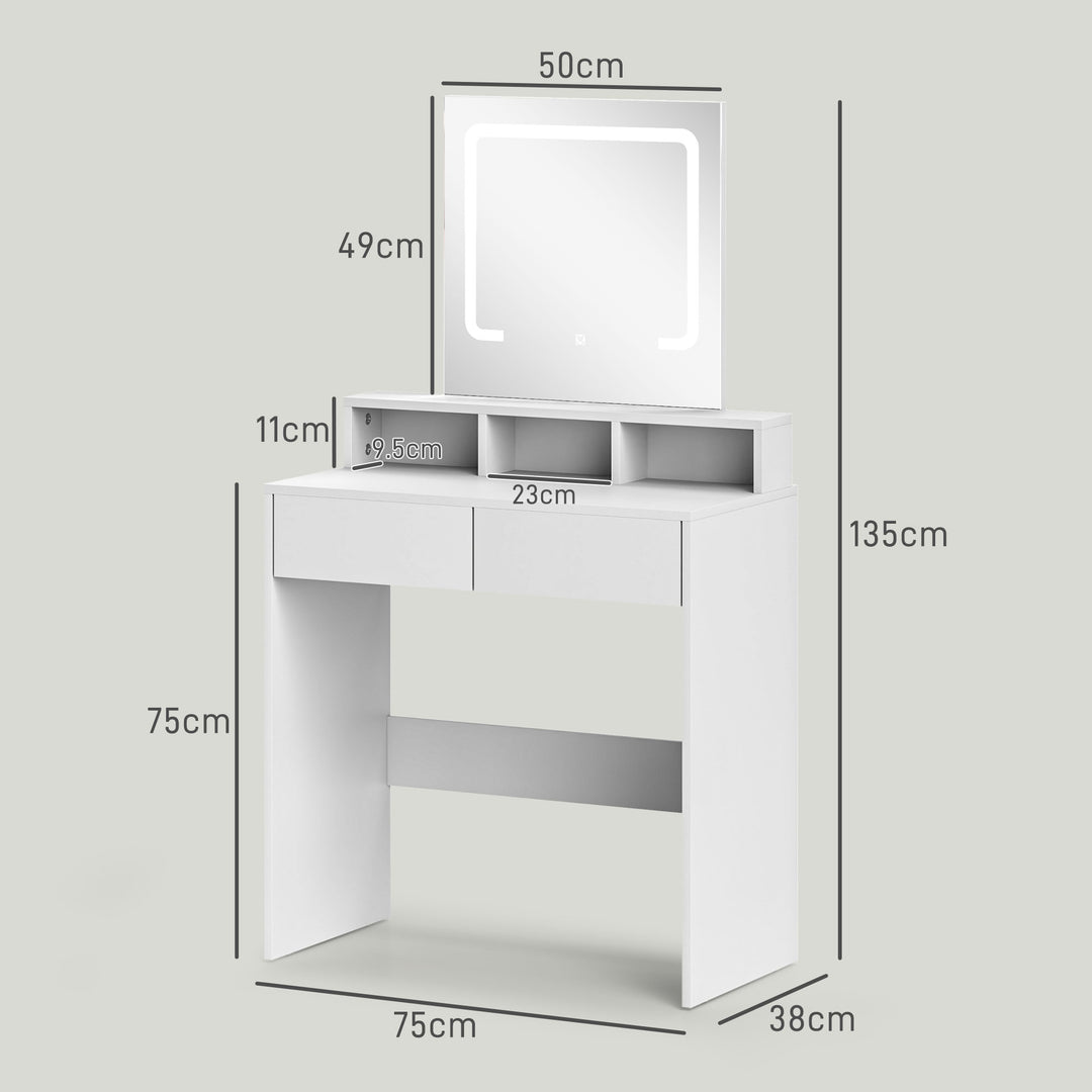 Dressing Table with Mirror and LED Lights