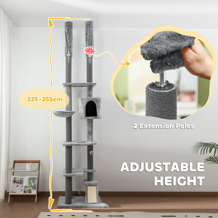 Floor To Ceiling Cat Tree with Anti-tipping Kit for Safety