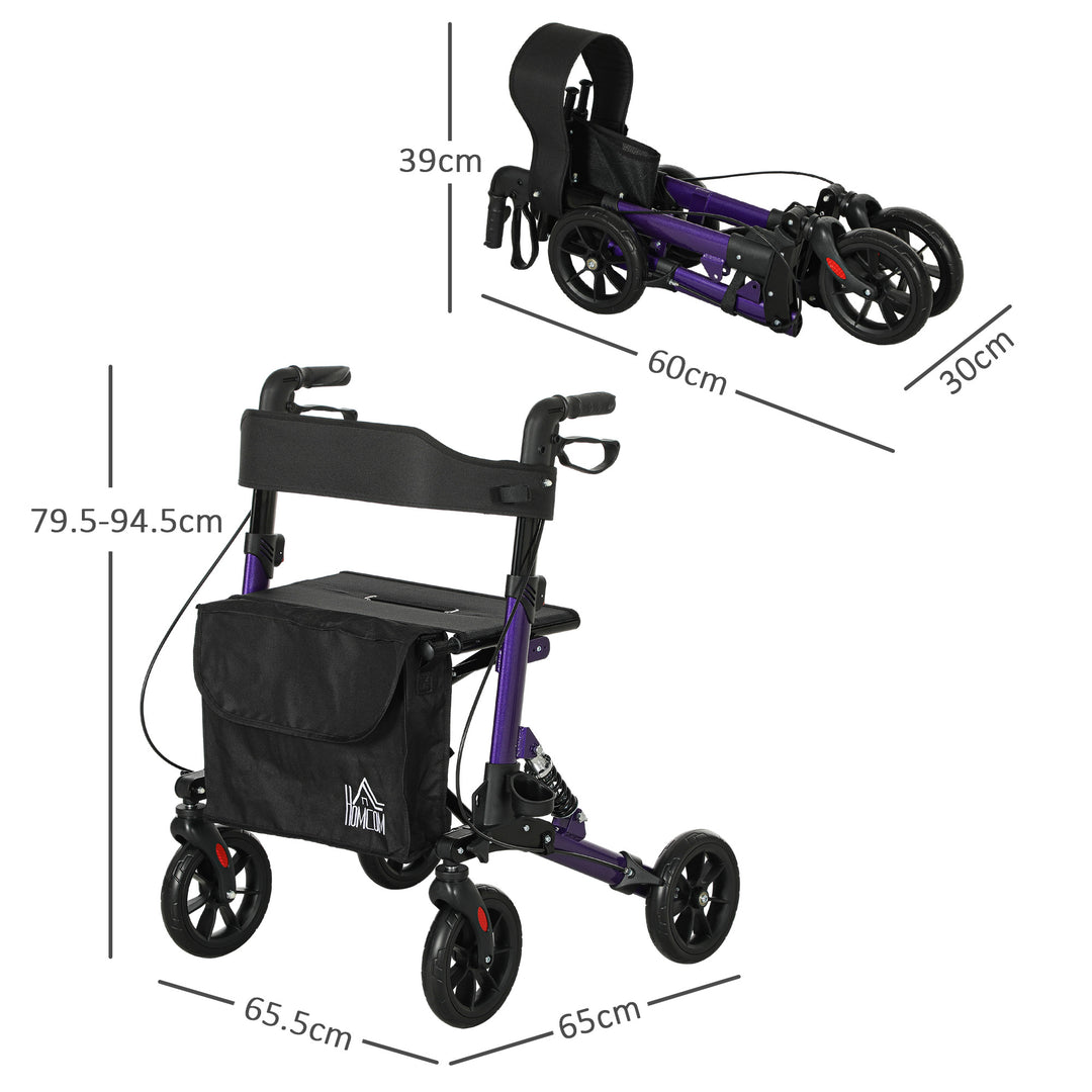 Folding Rollator Walker with Seat