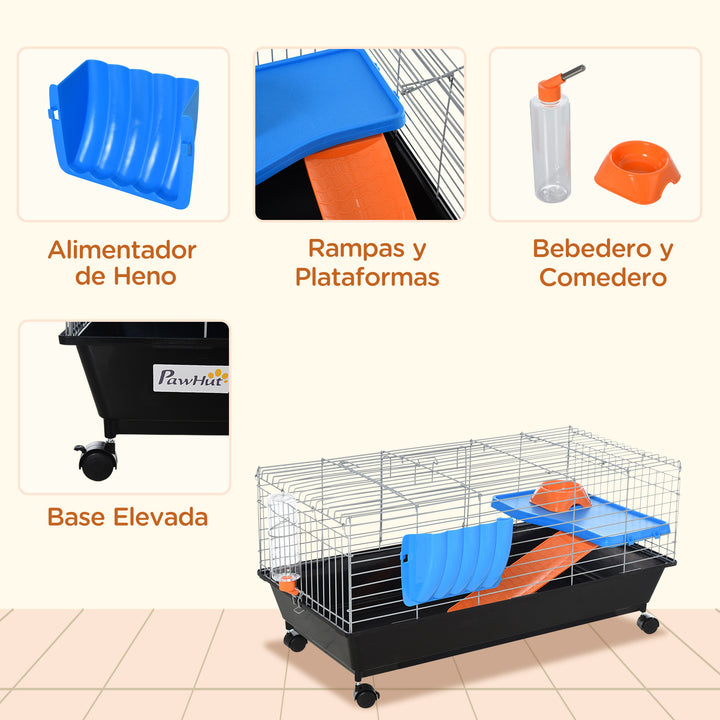 Pet Abode: 2-Tier Small Animal Cage with Accessories