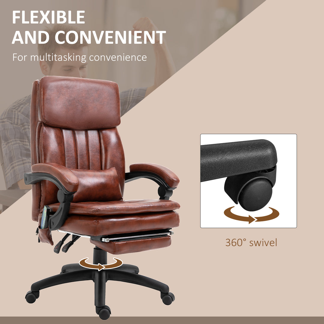 Vinsetto Gaming Chair, Massage, Brown