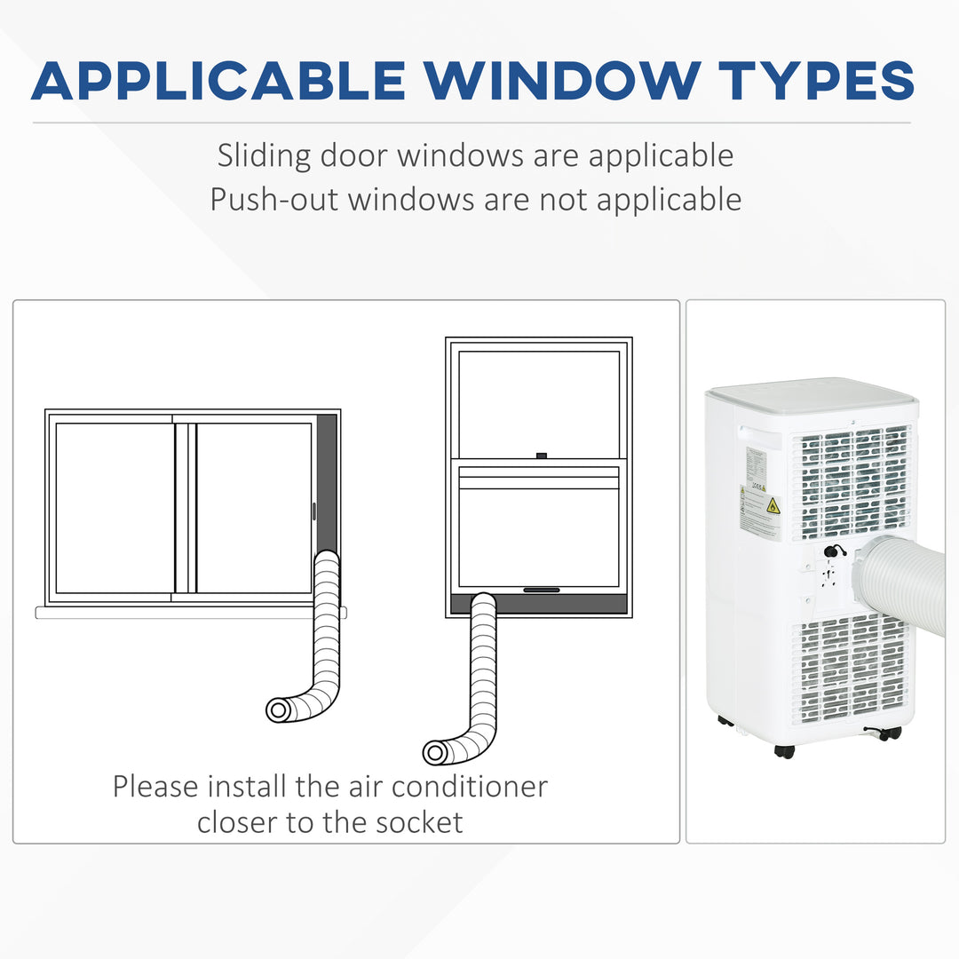 7000 BTU Mobile Air Conditioner Portable AC Unit for Cooling Dehumidifying Ventilating w/ Remote Controller