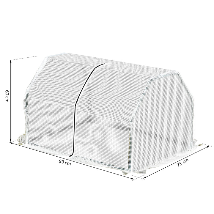 Portable Greenhouse Oasis: Mini Metal Frame with PVC Cover