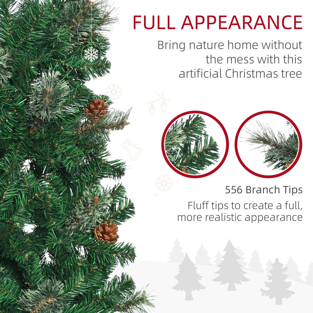 6.5' Tall Slim Christmas Tree Artificial with Realistic Branches