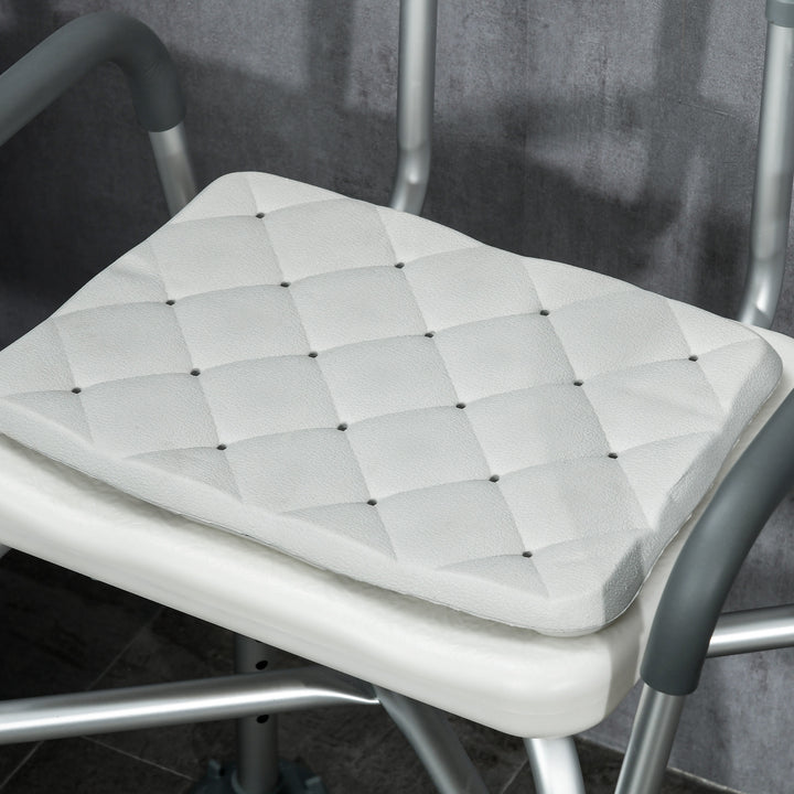 Shower Stool: Adjustable Aluminium Bath Chair with Backrest