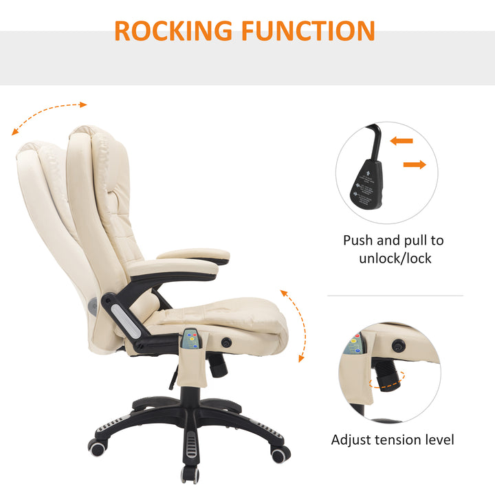 HOMCOM PU Leather Massage Chair, Beige