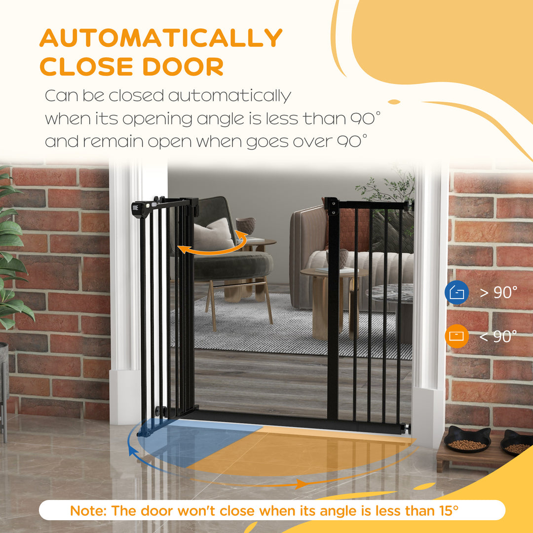 Dog Gate for Stairs Dog Gate Pet Gate with Openable Metal Frame