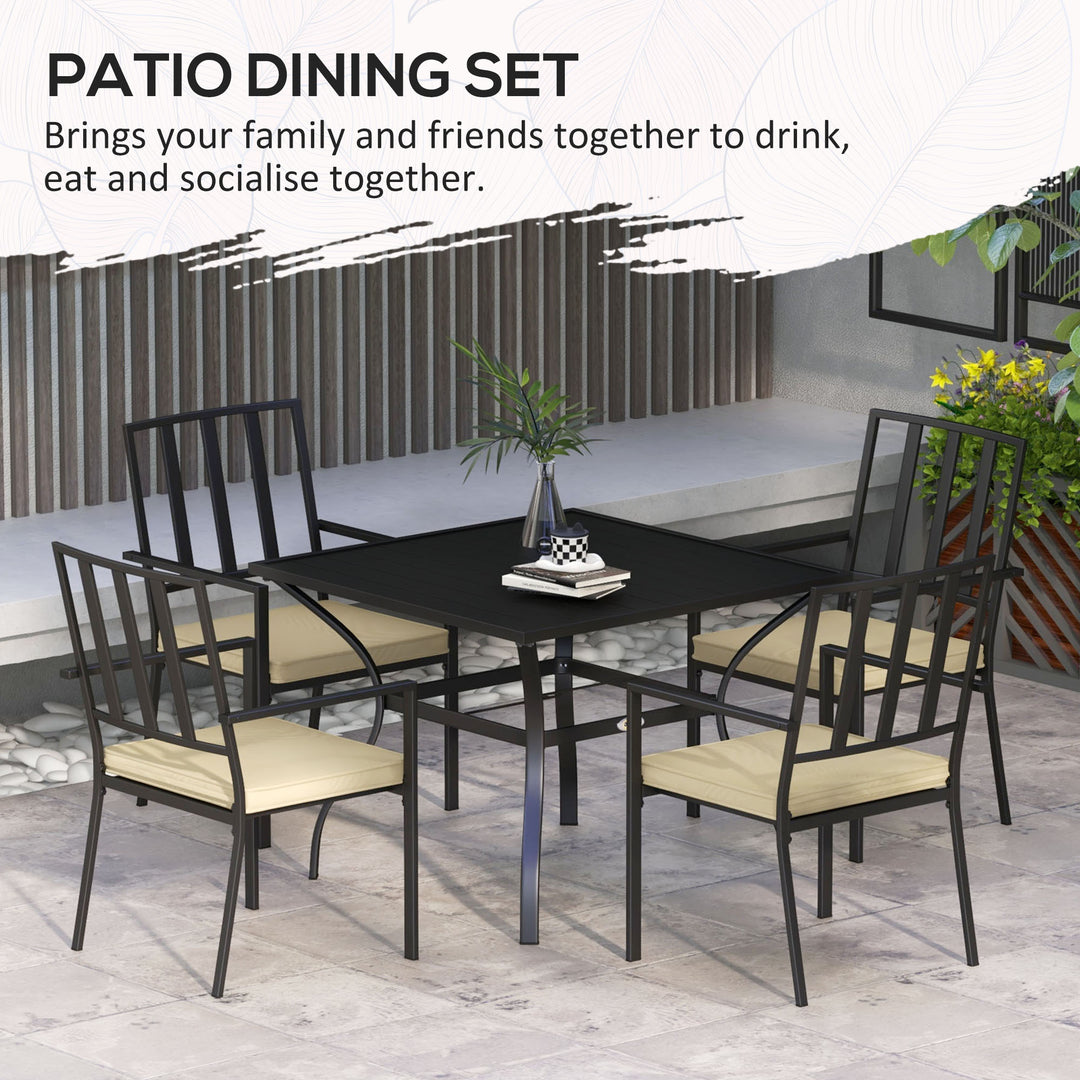 5-Piece Outdoor Dining Set with Cushions