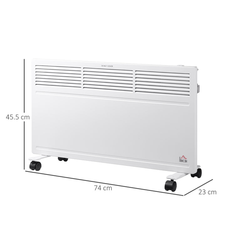 Convector Heaters Freestanding or Wall-mounted Portable Electric Heating w/ 2 Heat Settings