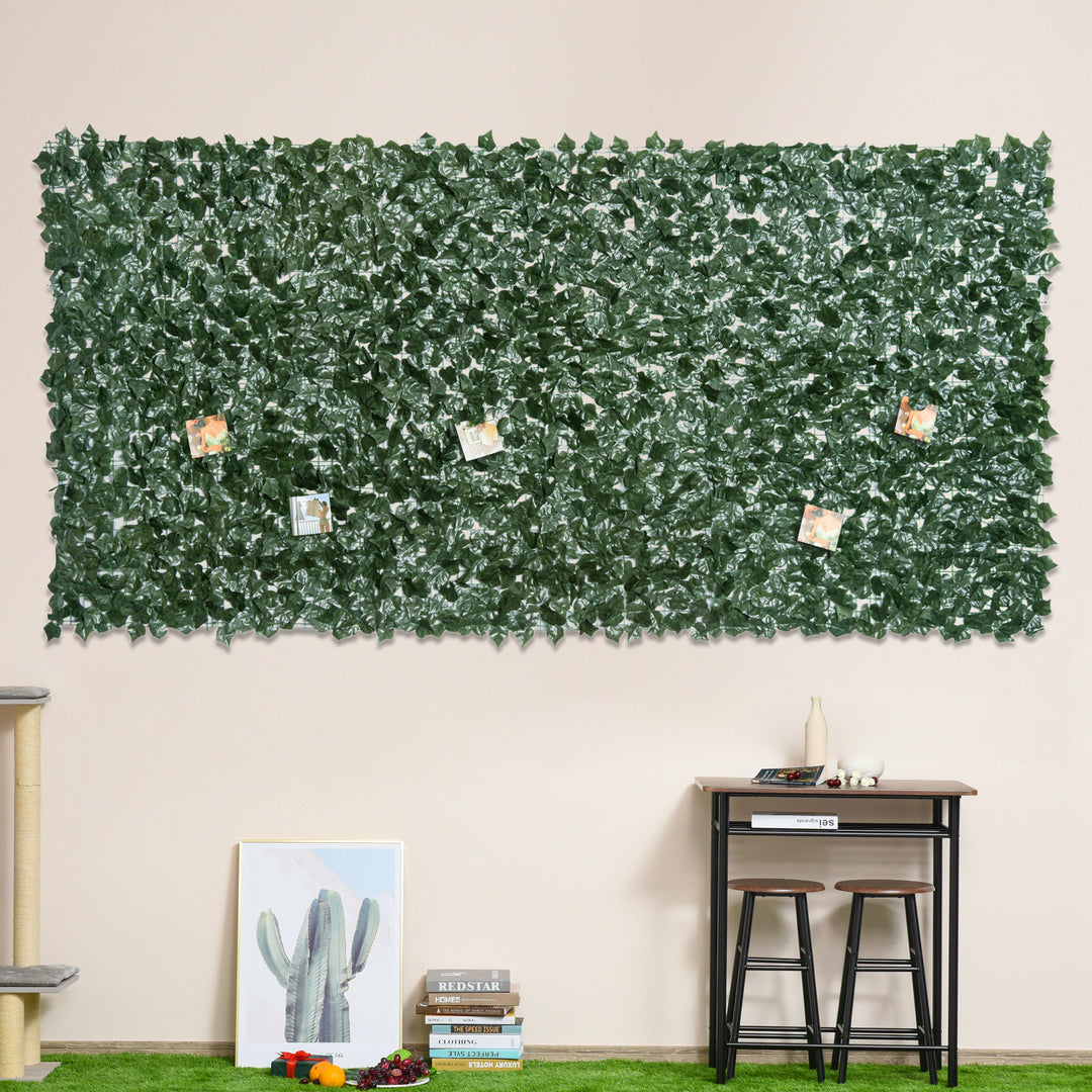 Artificial Leaf Screen: 3x1.5m UV-Resistant Privacy Panel