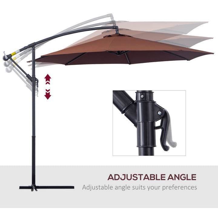 Waterproof 3m Hanging Cantilever Umbrella: Adjustable Angle & UV Protection