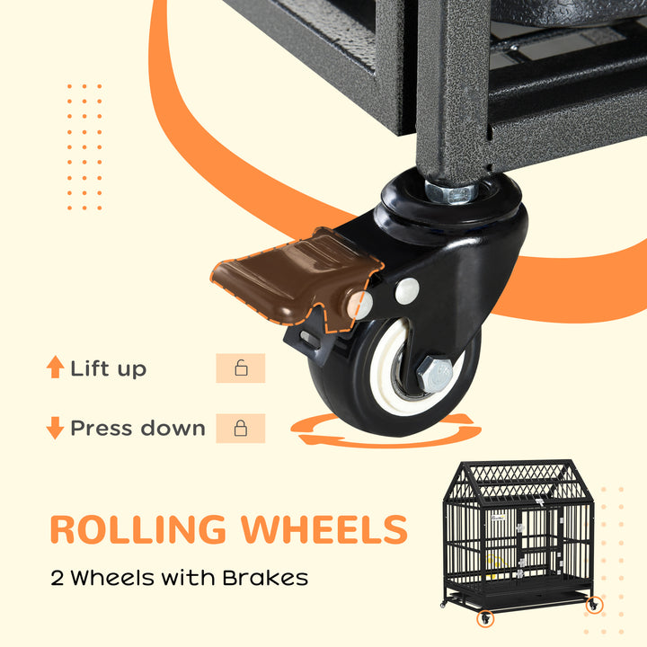 43" Heavy Duty Dog Crate on Wheels