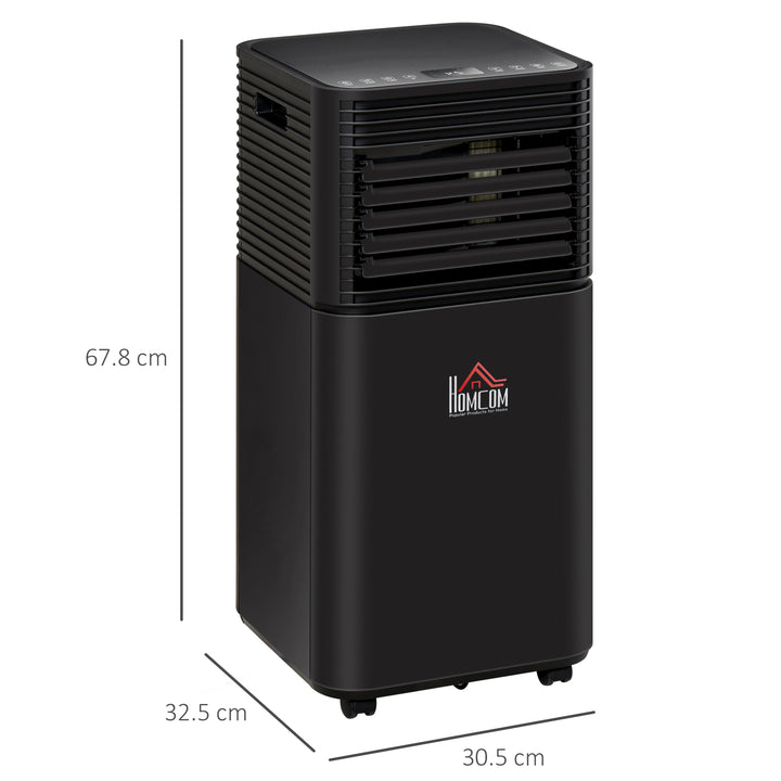 7000BTU 4-In-1 Compact Portable Mobile Air Conditioner Unit Cooling Dehumidifying Ventilating w/ Fan Remote LED 24H Timer