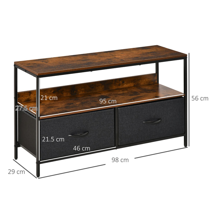 TV Cabinet with Foldable Linen Drawers