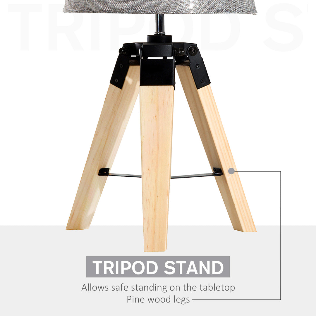 Tripod Table Lamp: Wooden Base