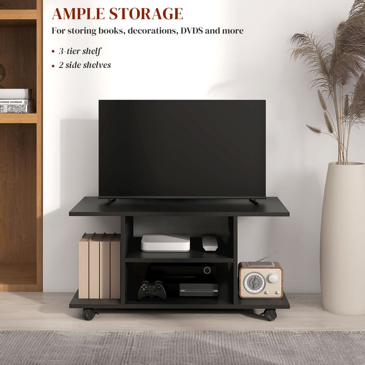 Modern TV Stand with Storage Shelves