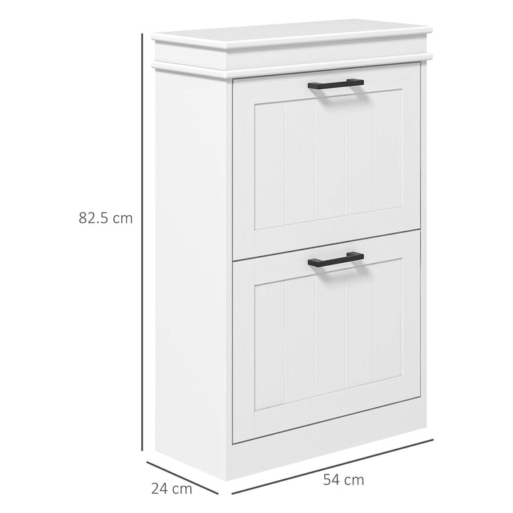 HOMCOM Shoe Storage Cupboard with Two-Drawer