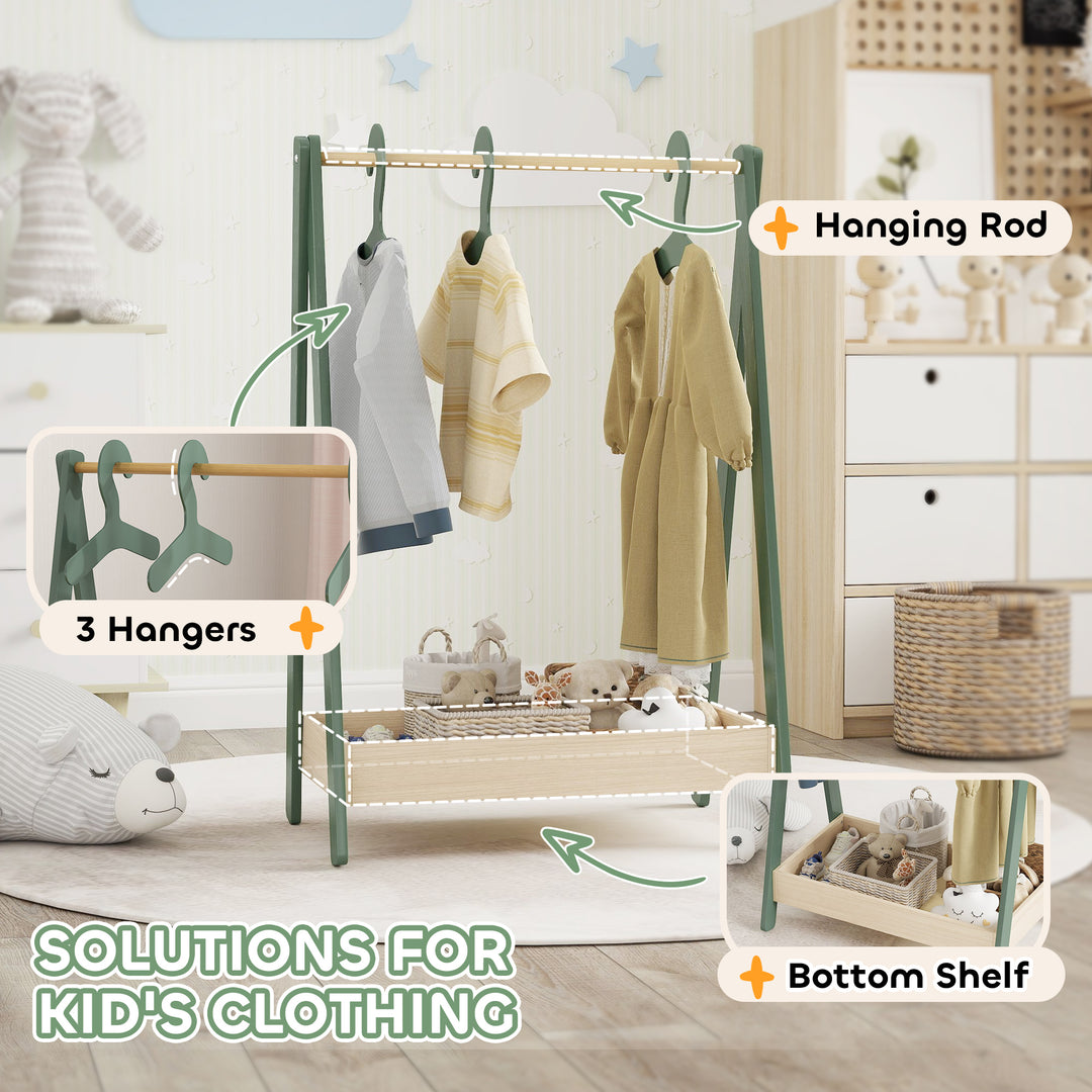 Kids Clothes Rail with 3Hangers