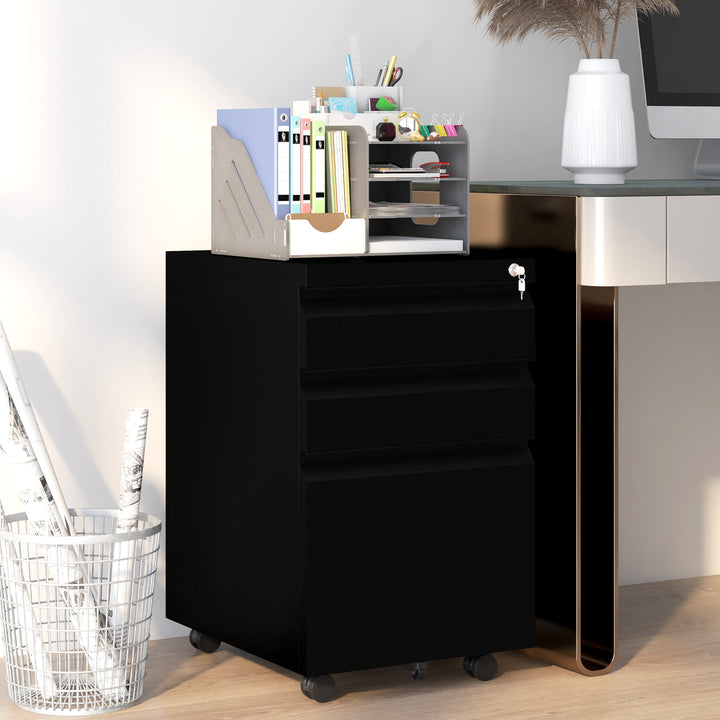 Vinsetto Steel Mobile File Cabinet