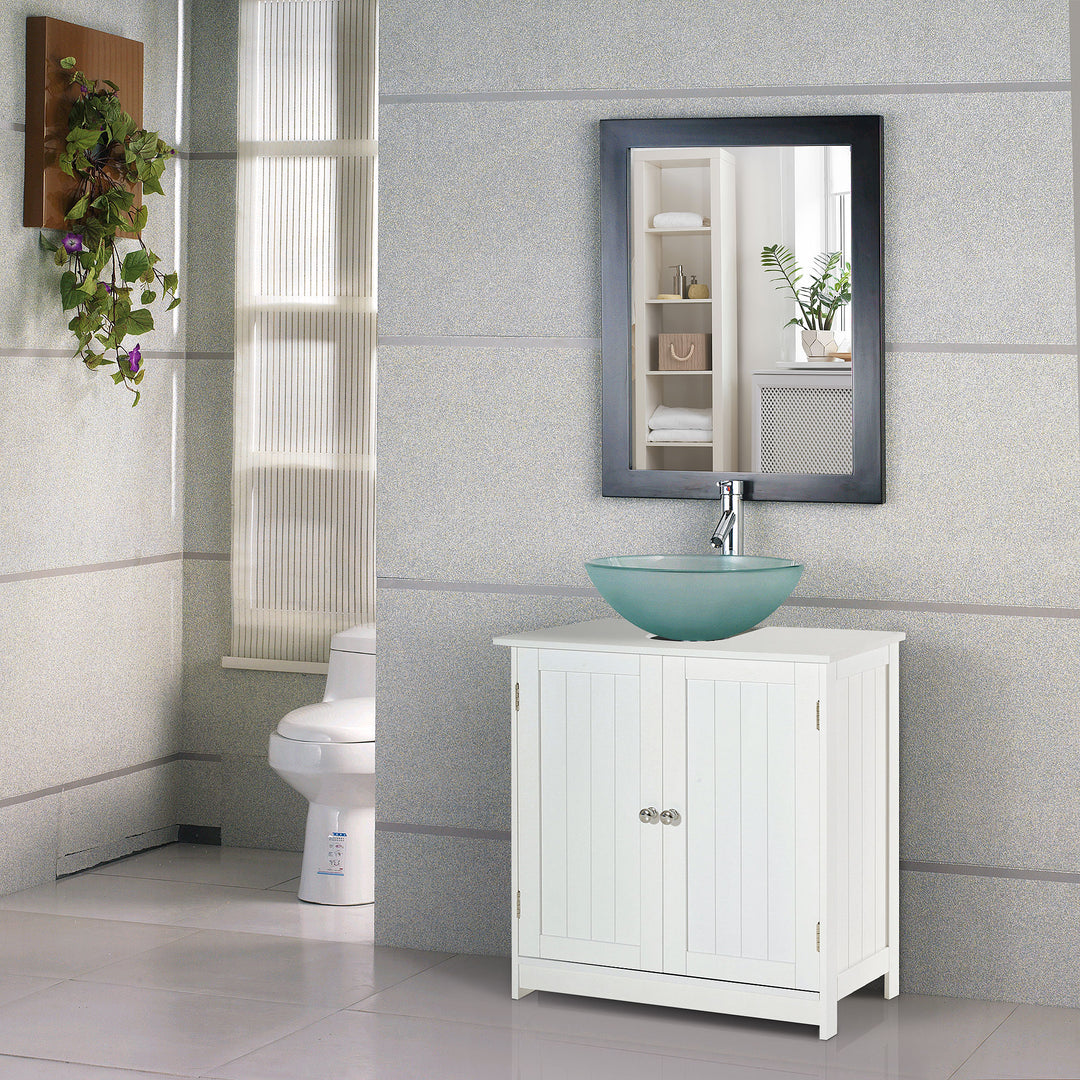 HOMCOM Under-Sink Vanity Unit, White https://www.awin1.com/pclick.php?p=26763849281&a=1765756&m=17151 Aosom Default Title