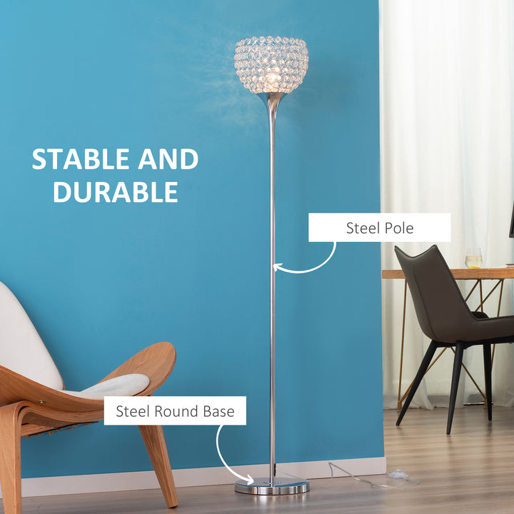 Modern Floor Lamp with K9 Crystal Lampshade