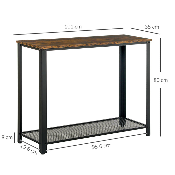 HOMCOM 2-Tier Console Table Side/End Table