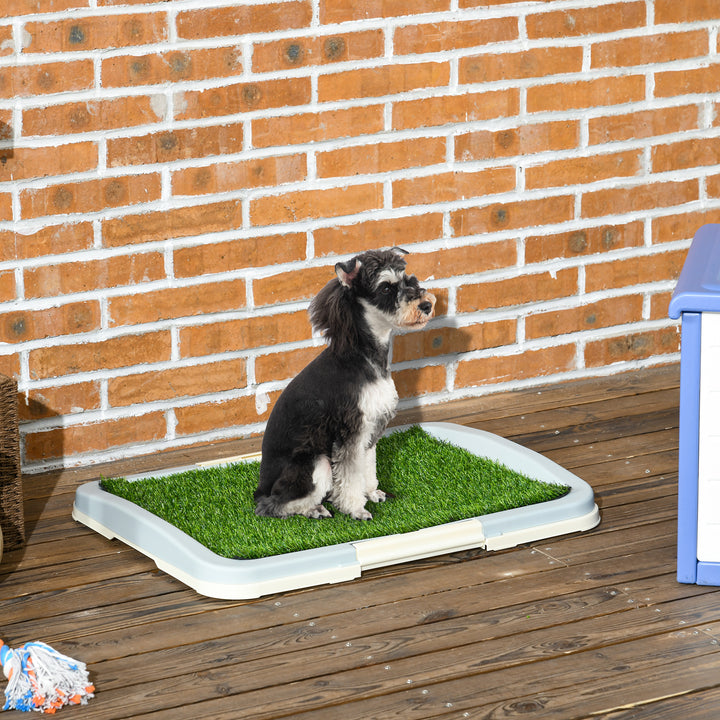 Portable Indoor Puppy Toilet Training Pad with Synthetic Grass